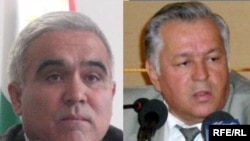 Prosecutor-General Sherkhon Salimzoda (left) and former Tajik Prosecutor-General Bobojon Bobokhonov (collage from file photos)