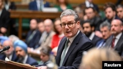 Britain's PM Starmer delivers a 'Defence and Security' Statement at the House of Commons, in London